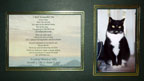Photo Mount: Black with a 5x7 Rectangle Opening -- Background Image Paper: Horizon --  Poem: I Will Remember You --- Click for a larger image.